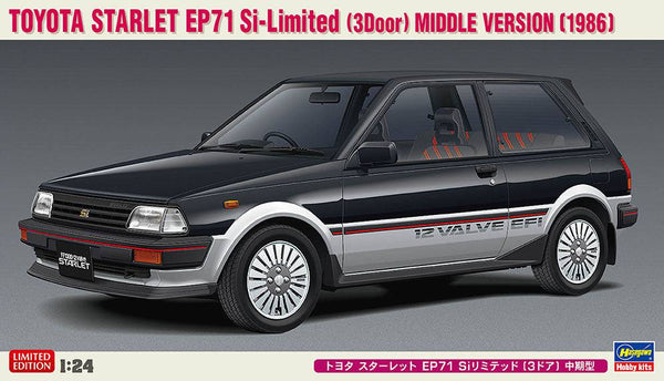 Hasegawa - 1/24  TOYOTA STARLET EP71 Si-Limited (3Door) MIDDLE VERSION