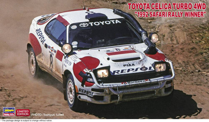 Hasegawa - 1/24  TOYOTA CELICA TURBO 4WD "1992 SAFARI RALLY WINNER"