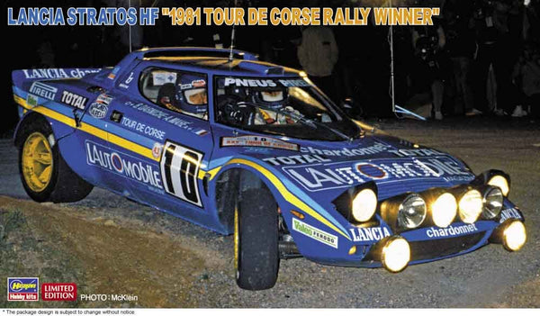 1/24  LANCIA STRATOS HF   1981 TOUR DE CORSE RALLY WINNER