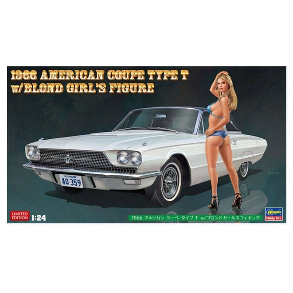 Hasegawa - 1/24  1966 AMERICAN COUPE TYPE T w/BLOND GIRLâ€™S FIGURE