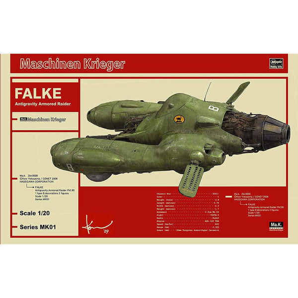 Hasegawa - 1/20 Antigravity Armored Raider Pkf.85 FALKE