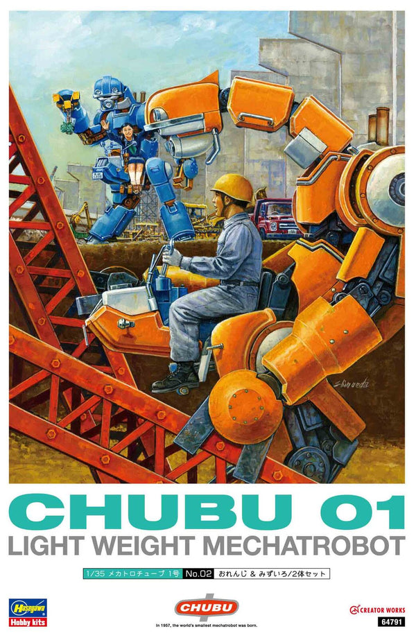 1/35  MechatroCHUBU 01 No.02   ORANGE and SKY BLUE  Two kits in the box