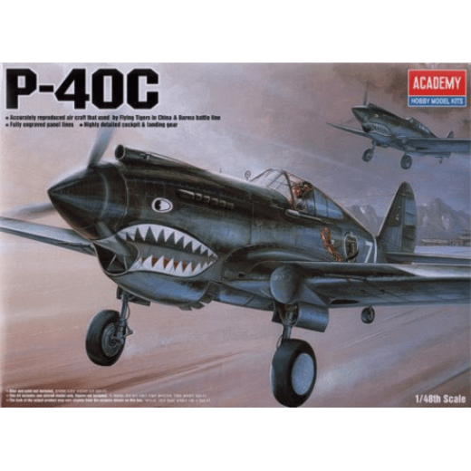 Academy - Academy 12280 1/48 P-40C Warhawk Plastic Model Kit