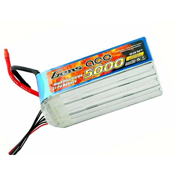 Gens Ace - Gens Ace 5000mAh 60C-120C 22.2V Soft Case Battery (EC5 Plug)