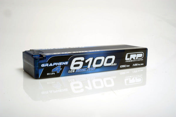 431281 HV LCG Stock Spec GRAPHENE4 6100mAh Hardcase battery  7.6V LiPo  135C/65C