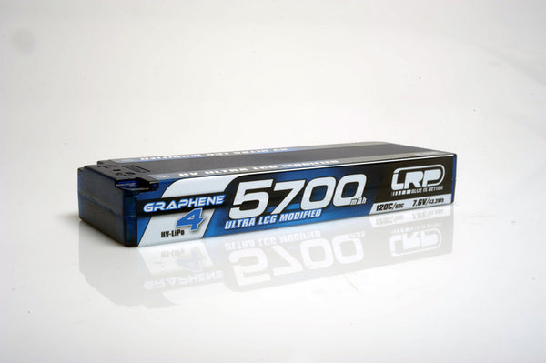 431282 HV Ultra LCG Modified GRAPHENE4 5700mAh Hardcase battery  7.6V LiPo  120C/60C