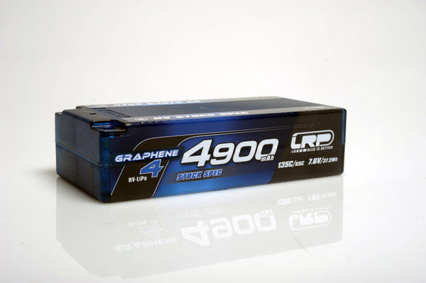 431284 HV Stock Spec Shorty GRAPHENE4 4900mAh Hardcase battery  7.6V LiPo  135C/65C