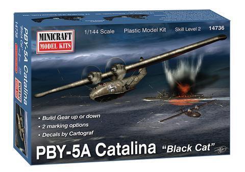 Minicraft 14736 1/144 PBY 5/5A Catalina with 2 marking options USN Plastic Model Kit