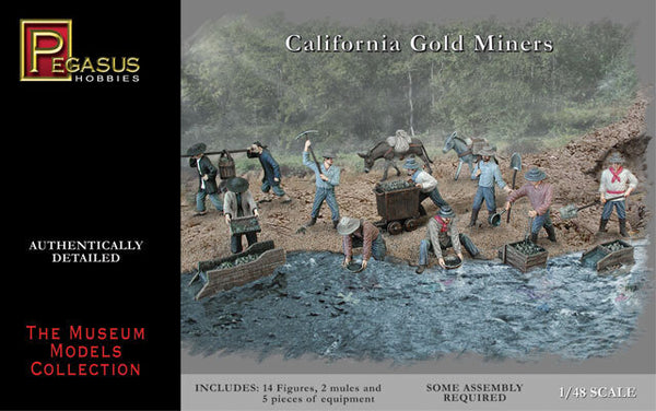 7007 1/48 California Gold Miners 21 piece set