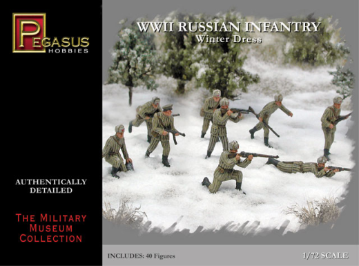 7269 1/72 WWII Russian Infantry Winter Dress 40 piece set