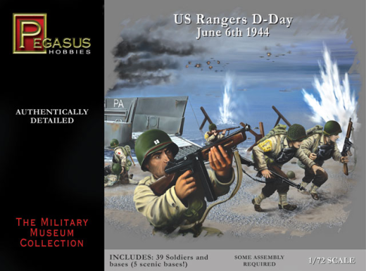 Pegasus 7351 1/72 U.S. Rangers DDay June 6th 1944 39 piece set