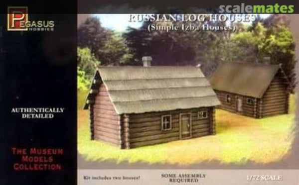 7703 1/72 Russian Log Houses  Simple Izba Houses 2 per pack