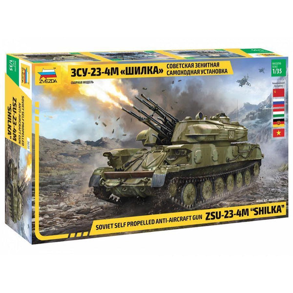 1/35 Soviet SelfPropelled AntiAircraft Gun ZSU234M SHILKA  Plastic Model Kit