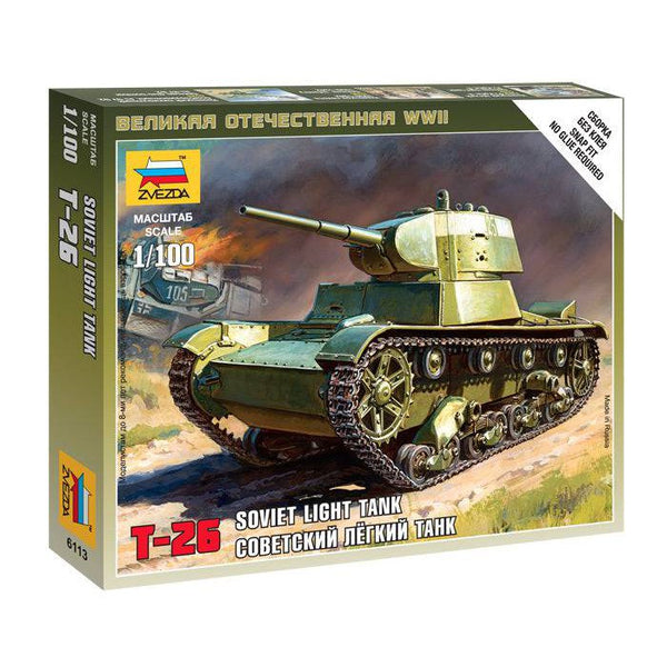 Zvezda - Zvezda 6113 1/100 Soviet Tank T-26 Plastic Model Kit