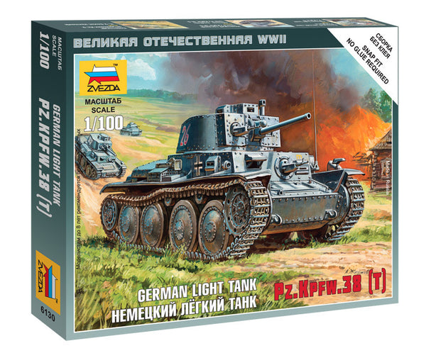 1/100 German Light Tank Pz.Kpfw.38 (t)  Plastic Model Kit