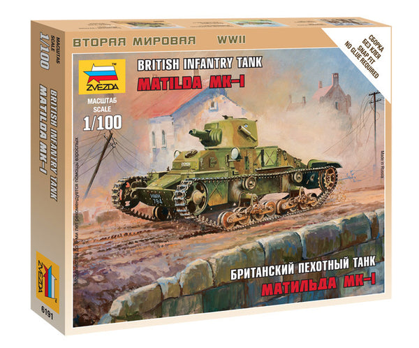 1/100 British Infantry Tank Matilda MkI  Plastic Model Kit