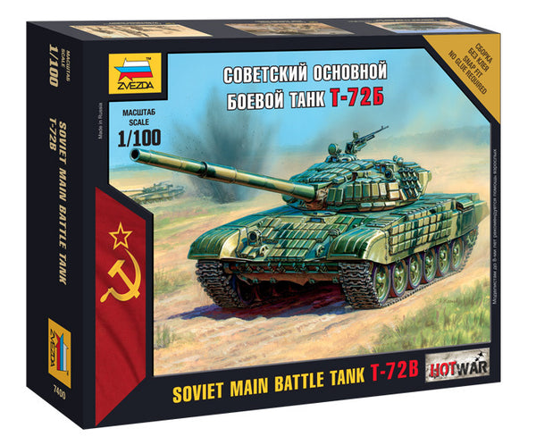 1/100 Soviet Main Battle Tank  T72B  Plastic Model Kit