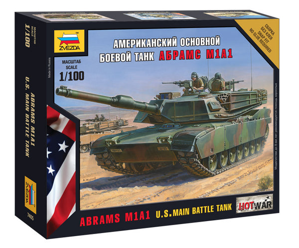 1/100 US Main Battle Tank  Abrams M1A1  Plastic Model Kit