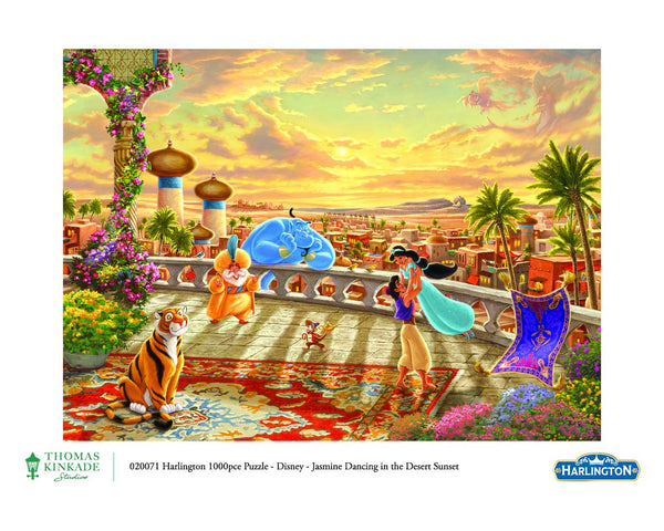 1000pc Thomas Kinkade: Disney - Jasmine Dancing in the Desert Sunset Puzzle