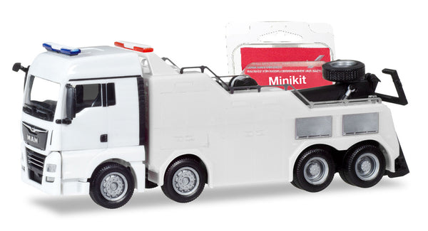 Herpa - 1/87 MiniKit: MAN TGX XLX Euro 6c White Empl Wrecker