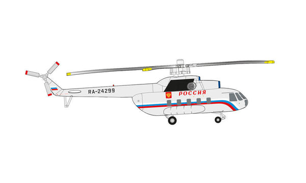 1/200 Mil Mi8P Diecast Model Rossiya RA24299