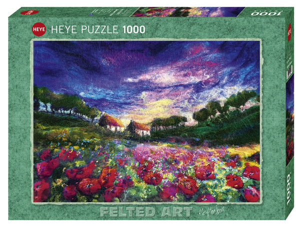 1000pc Felted Art Sundown Poppy