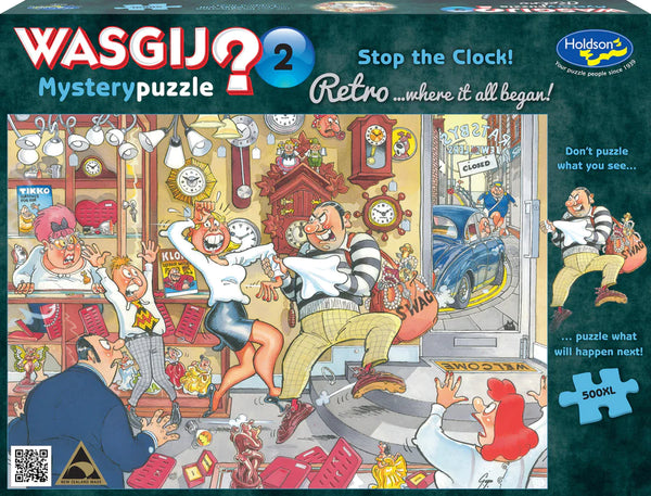 500pc WASGIJ  Retro Mystery 2 Stop the Clock!