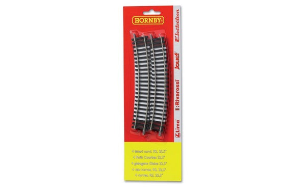 OO 2nd Radius Curve Blister Pack Pack  of 4 x R606