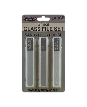 3pc Nano Glass File Large Set