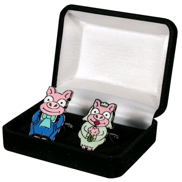 The Simpsons  Pig Bride and Groom Cufflinks