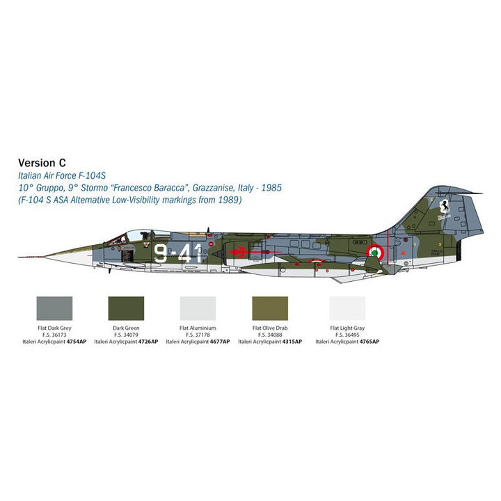 Italeri - 1:32 Lockheed Martin F-104 Starfighter  G/S (Upgraded Edition RF Version)