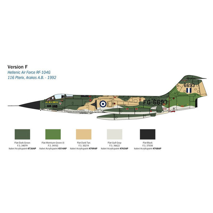 Italeri - 1:32 Lockheed Martin F-104 Starfighter  G/S (Upgraded Edition RF Version)