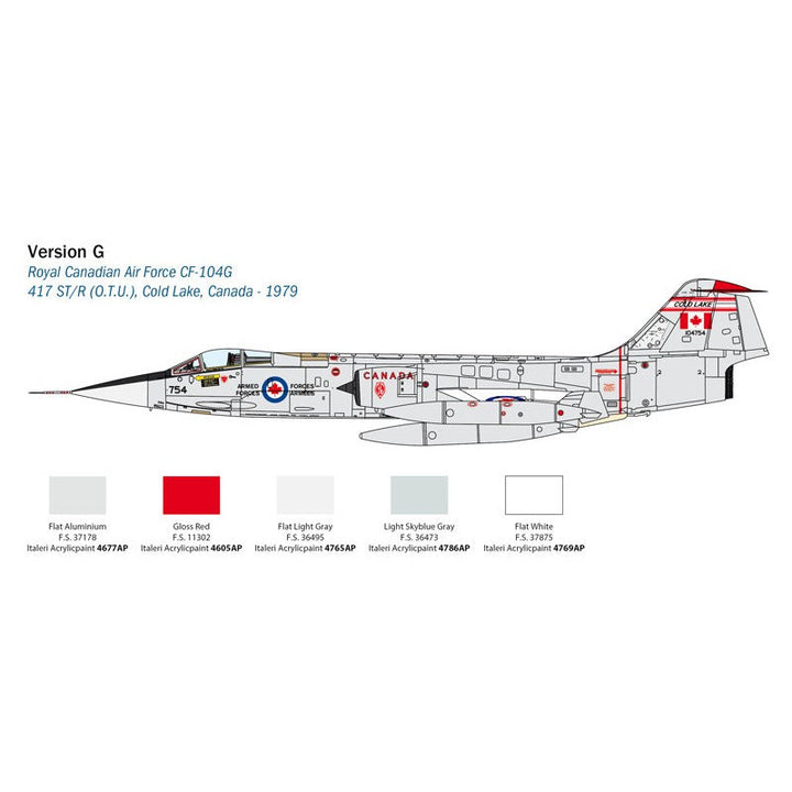 Italeri - 1:32 Lockheed Martin F-104 Starfighter  G/S (Upgraded Edition RF Version)