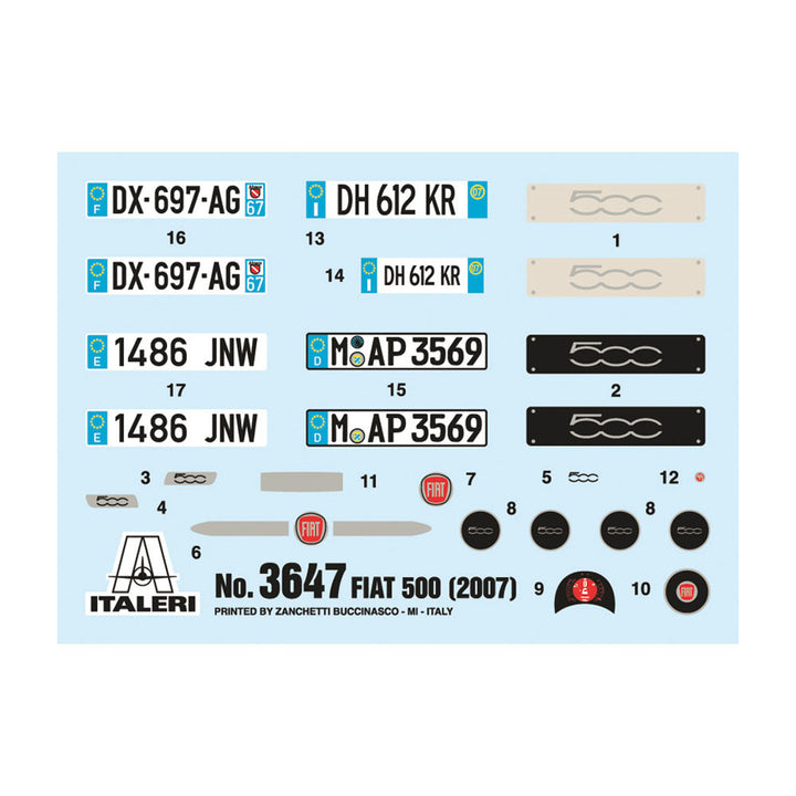 Italeri - 1:24 2007 Fiat 500