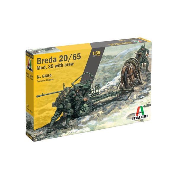 135 Scale BREDA 20/65 WITH CREW Includes 3 Figures