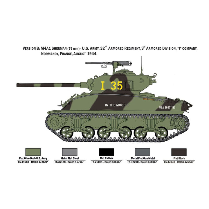 Italeri - 1:35 M4A1 Sherman with US Infantry