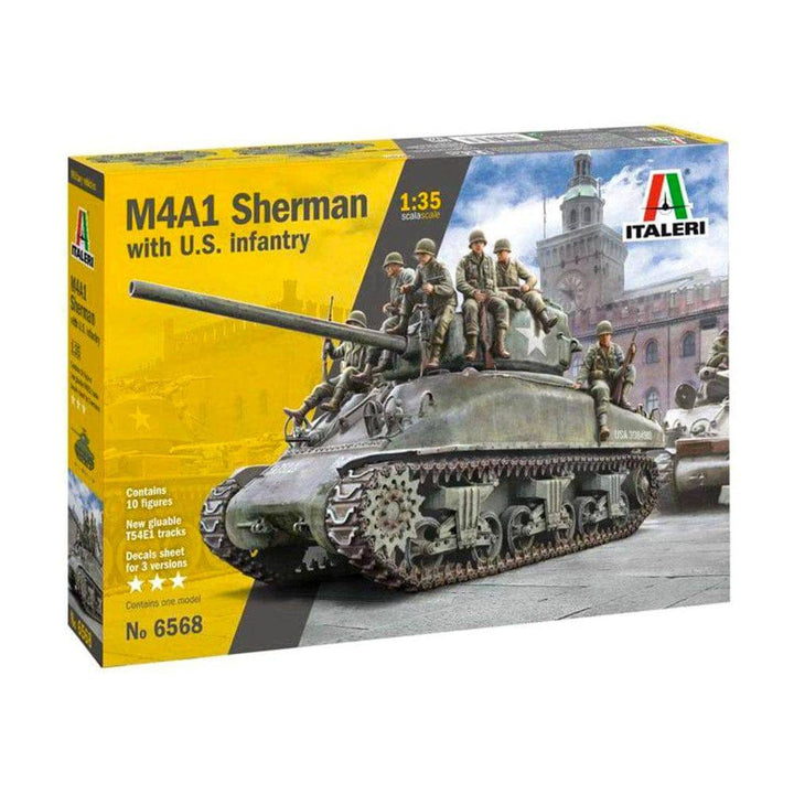 Italeri - 1:35 M4A1 Sherman with US Infantry