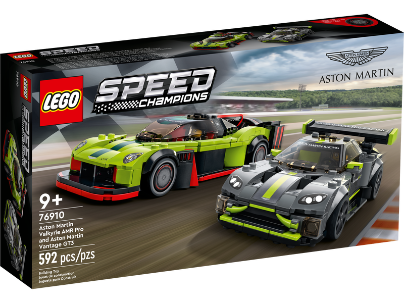 Speed Champions Aston Martin Valkyrie AMR Pro and Aston Martin Vantage GT3 76910