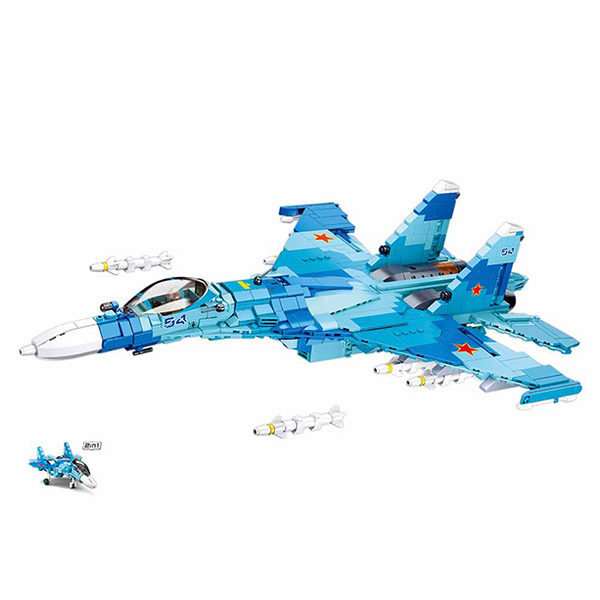 SU-27 Fighter Blue