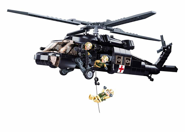 692pcs MB Helicopter Black Hawk