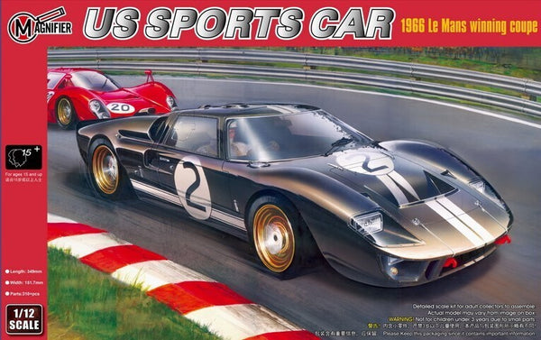 Magnifier MAG00019 1/12 US Sports Car 1966 Le Mans Winning Coupe Plastic Model Kit