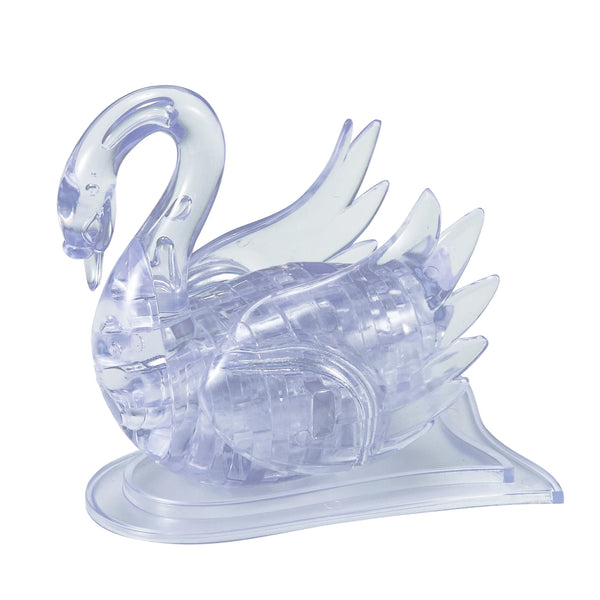 3D Clear Swan Crystal Puzzle