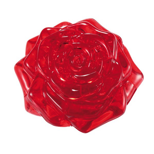 3D Crystal Puzzle: Red Rose