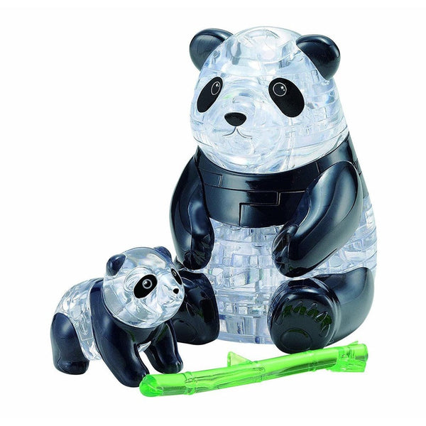 3D Crystal Puzzle: 2 Pandas