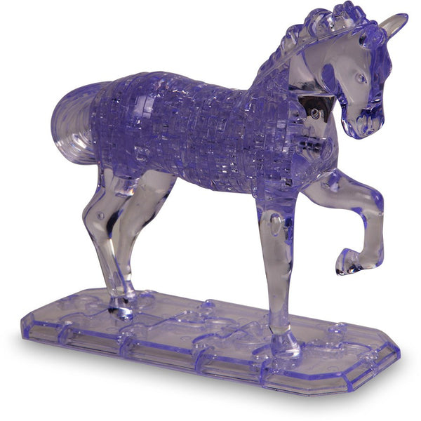 3D Clear Horse Crystal Puzzle