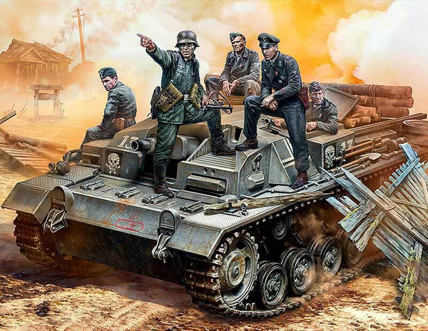 35208 1/35 German StuG III Crew WW II era. Their position is behind that forest!