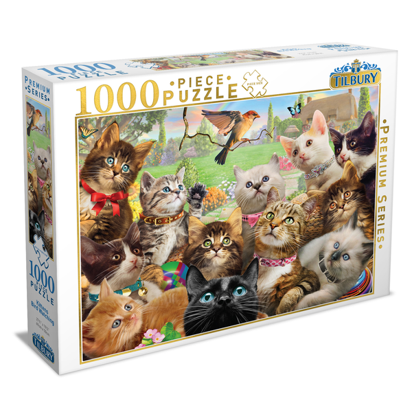 1000pc Kittens Bird Watching