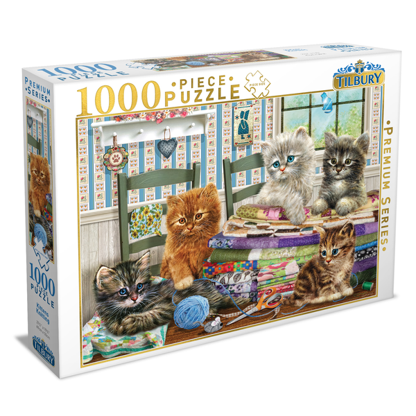 1000pc Kittens Knitting