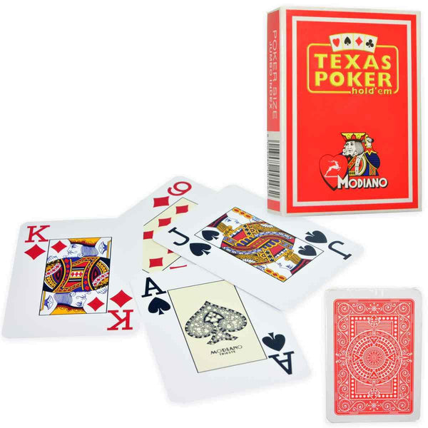 Texas Holdem 100% Plastic Red Cards Red