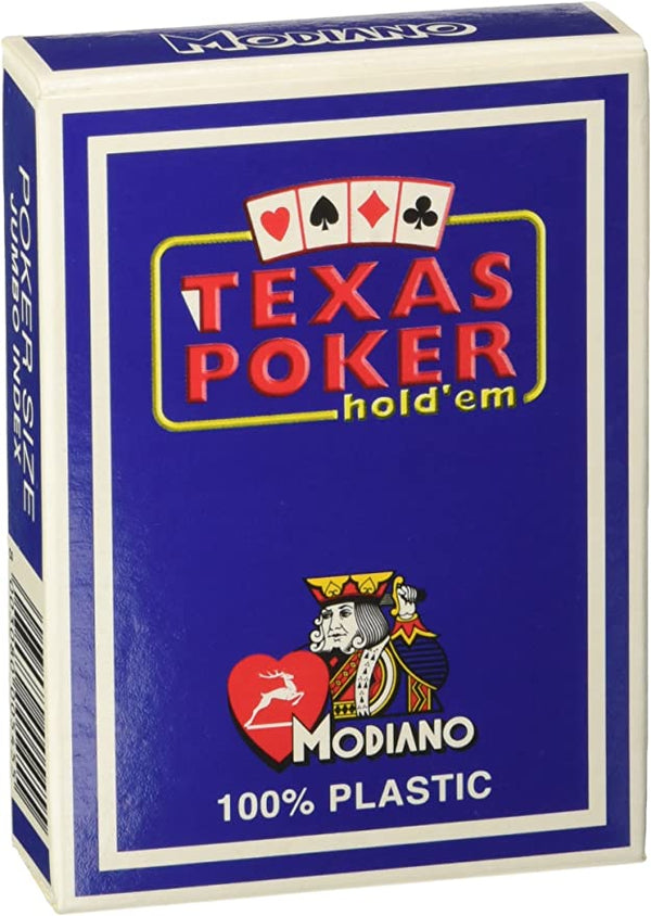 Texas Holdem 100% Plastic Poker Cards Blue